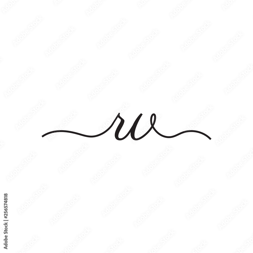 initials handwriting letters vector logo initials handwriting letters vector logo