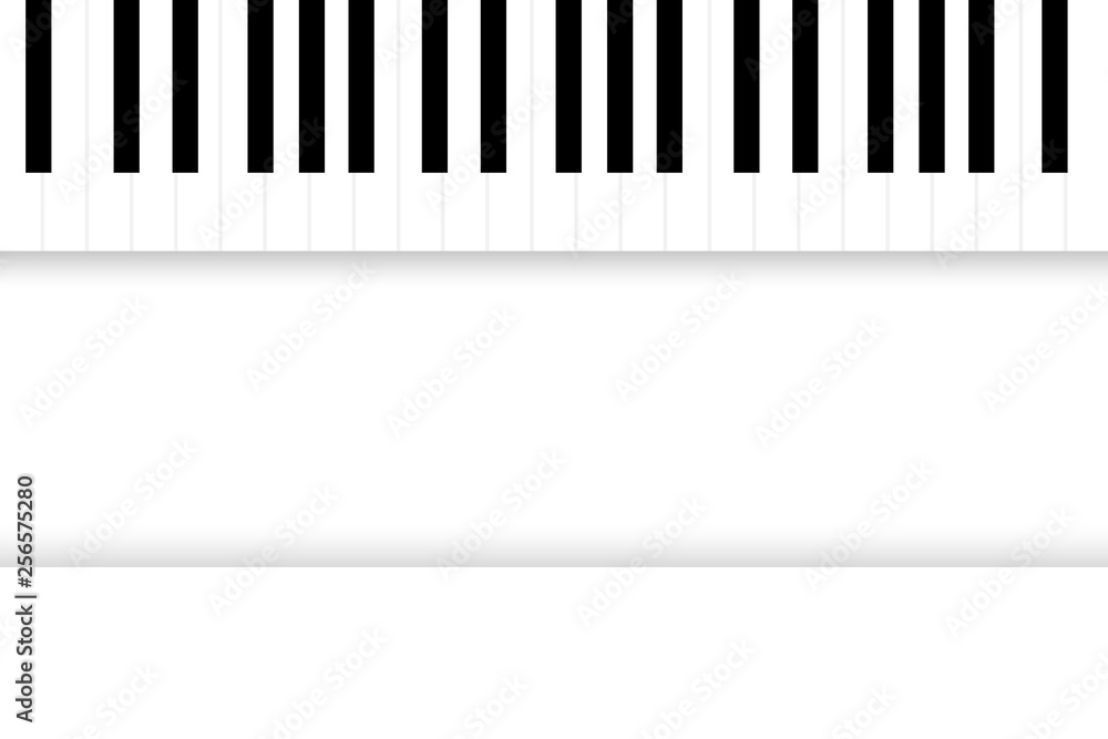 piano keyboard on white background space for tex piano keyboard on white background space for tex
