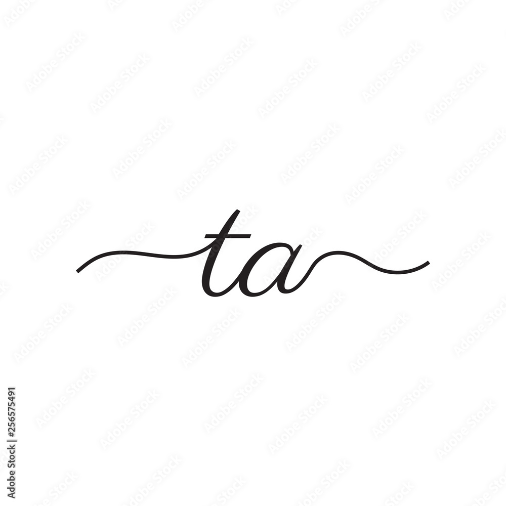 initials handwriting letters vector logo initials handwriting letters vector logo