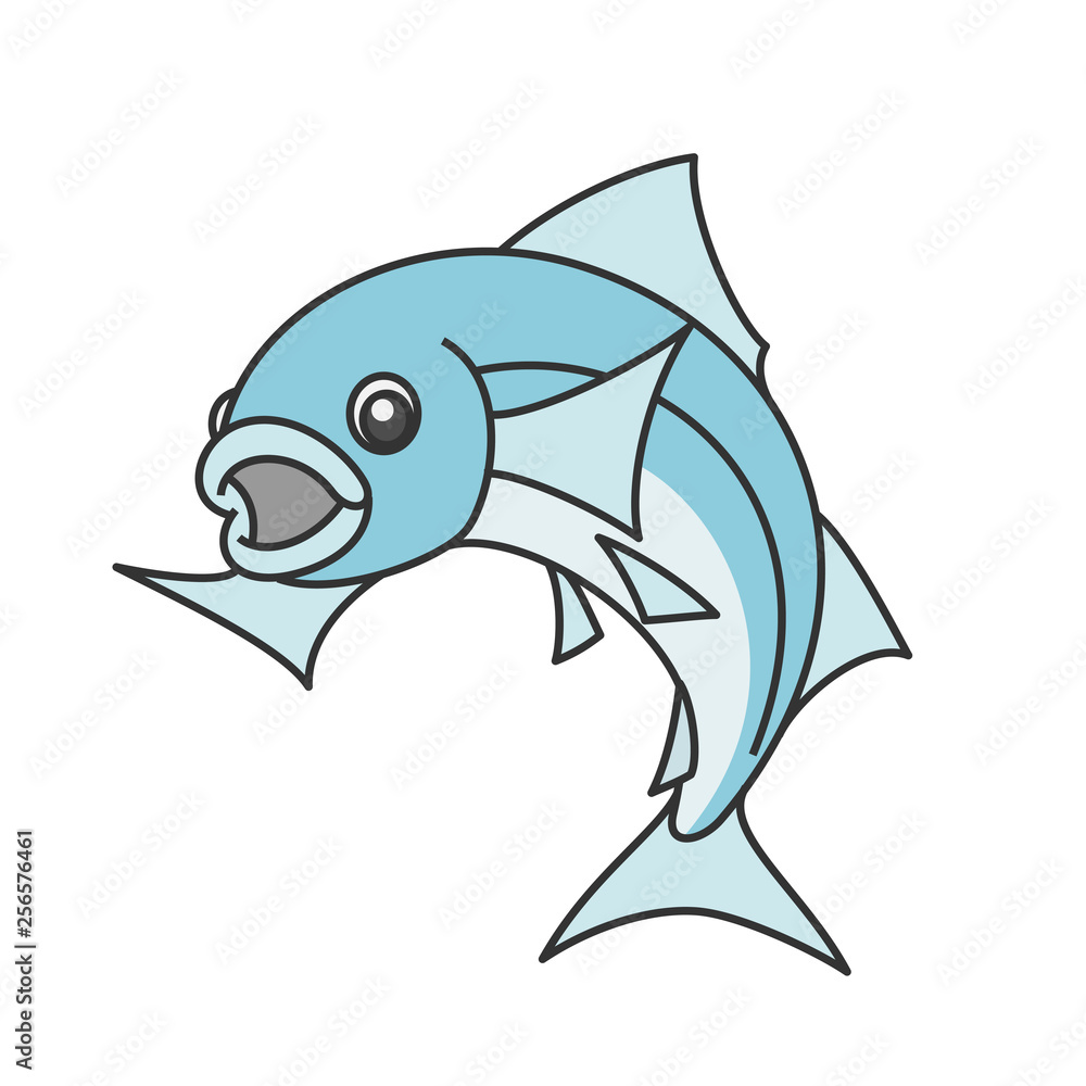 Fototapeta premium 飛び跳ねる魚