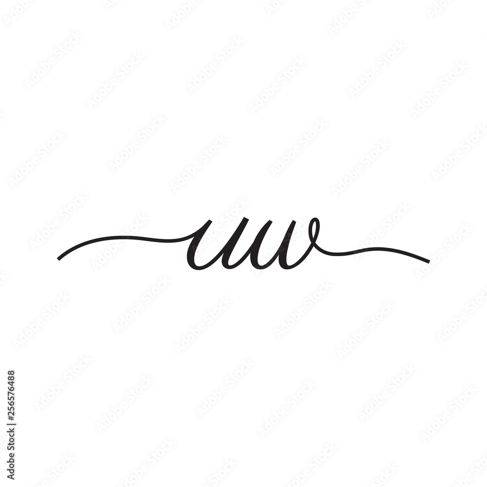 Obraz premium initials handwriting letters vector logo