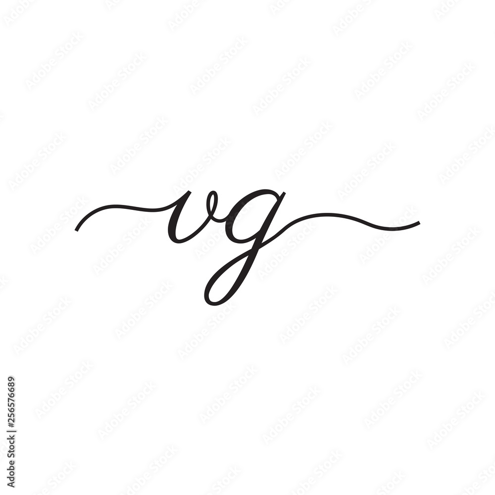 initials handwriting letters vector logo initials handwriting letters vector logo