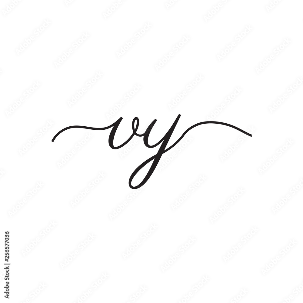 initials handwriting letters vector logo initials handwriting letters vector logo