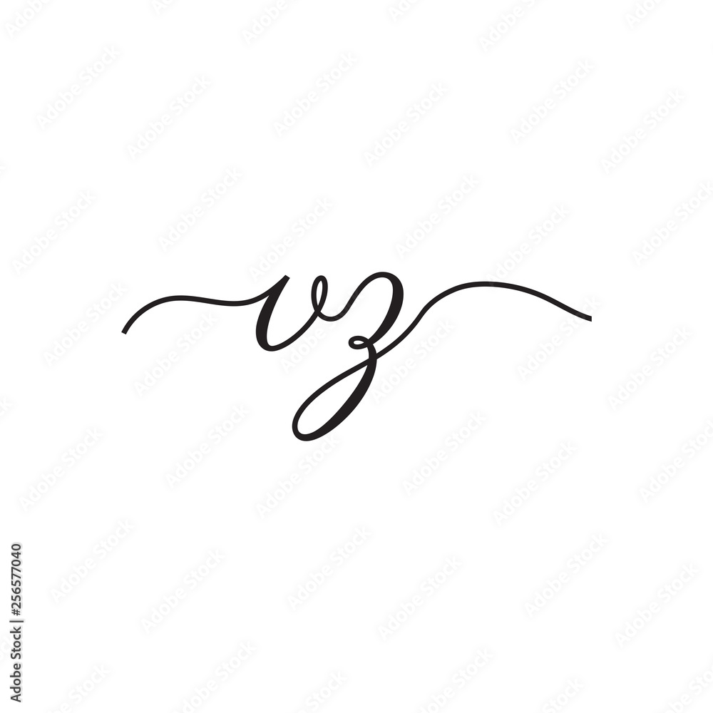 initials handwriting letters vector logo initials handwriting letters vector logo