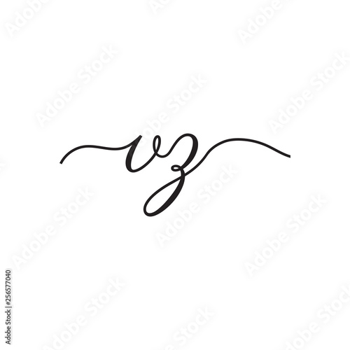 Fototapeta Naklejka Na Ścianę i Meble -  initials handwriting letters vector logo