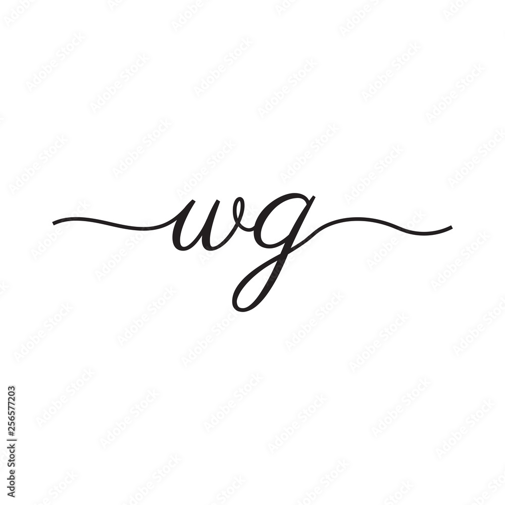 initials handwriting letters vector logo initials handwriting letters vector logo