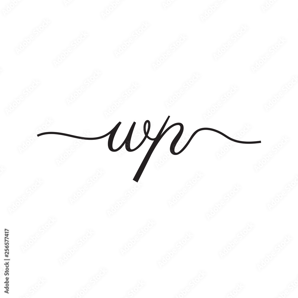 initials handwriting letters vector logo initials handwriting letters vector logo