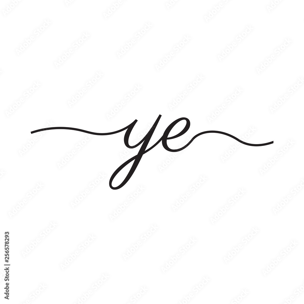 initials handwriting letters vector logo initials handwriting letters vector logo