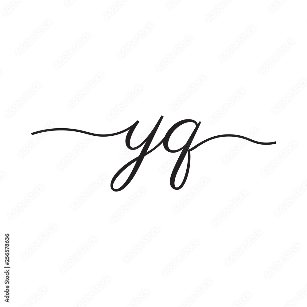 initials handwriting letters vector logo initials handwriting letters vector logo