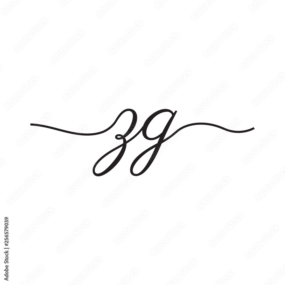 initials handwriting letters vector logo initials handwriting letters vector logo