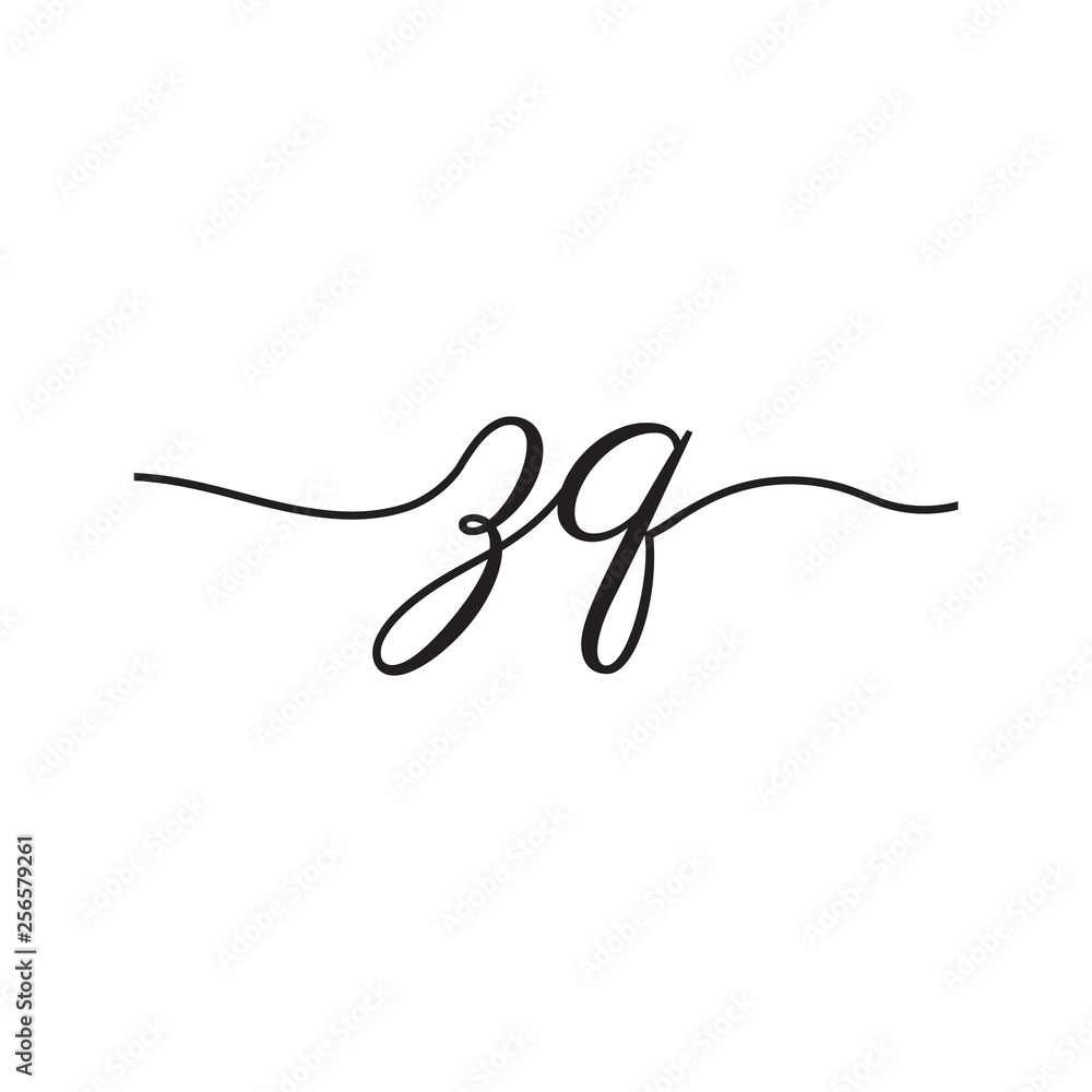 initials handwriting letters vector logo initials handwriting letters vector logo