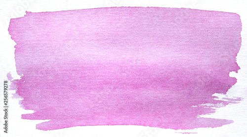 Hand drawn watercolor pink texture isolated on the white background