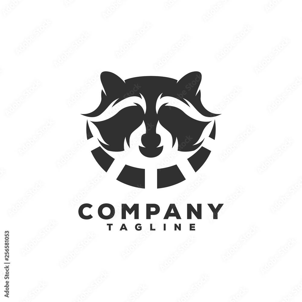 raccoon logo design