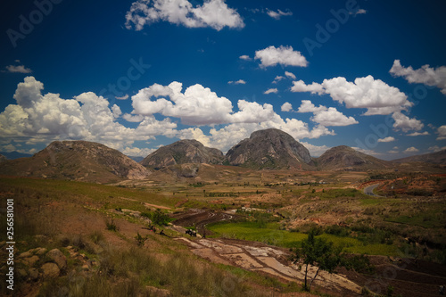 Landscape to Andringitra mountain range, Ihosy, Madagascar © homocosmicos
