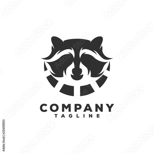 raccoon logo design