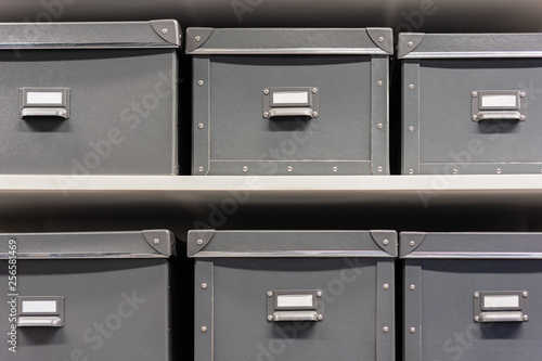 Fiella box with lid, office boxes and folders for storing documents and files