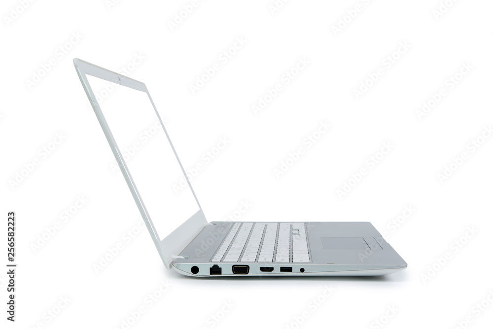 Isolated laptop with empty space on white background. Isolated laptop with empty space on white background.