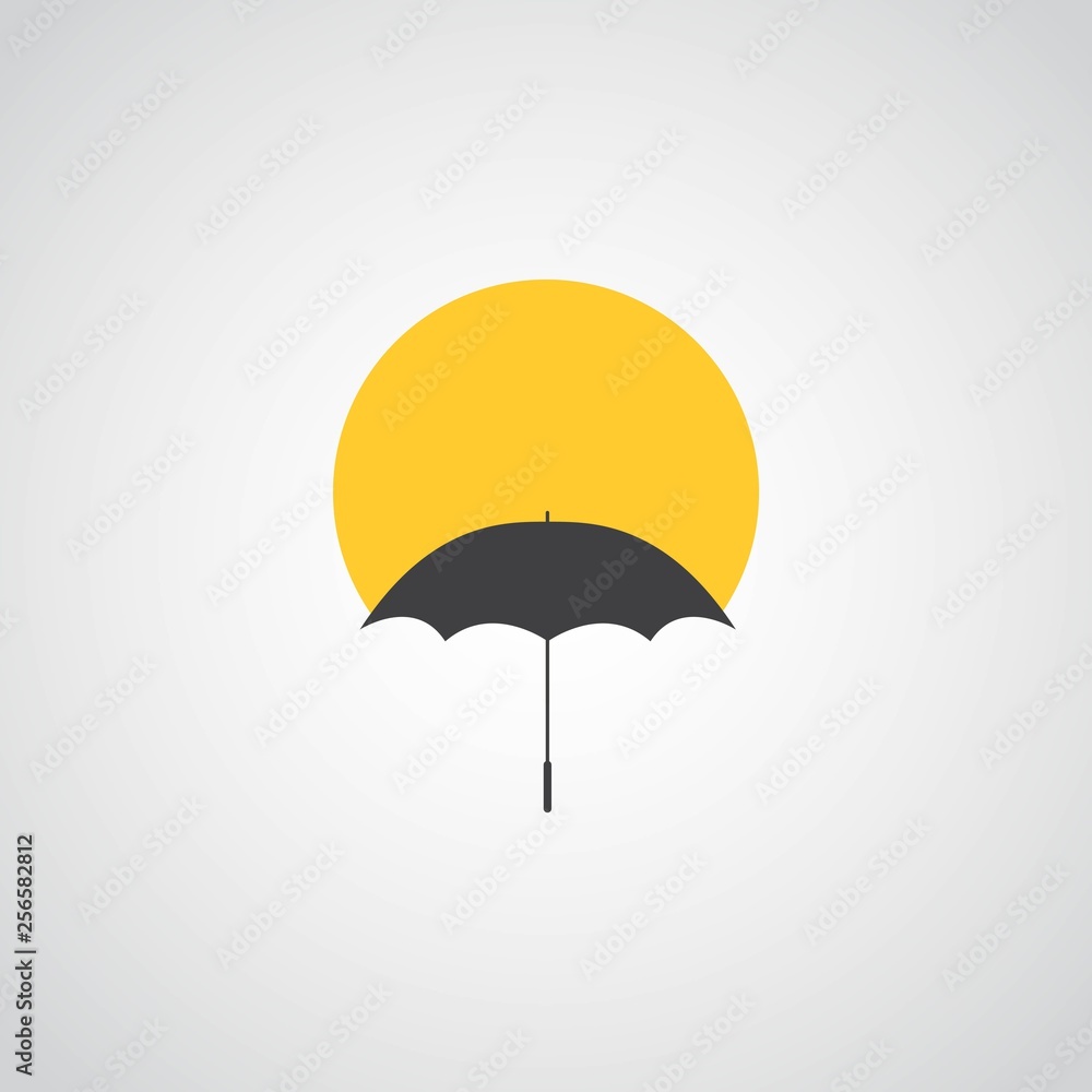 Umbrella Vector Template Design Illustration Icon
