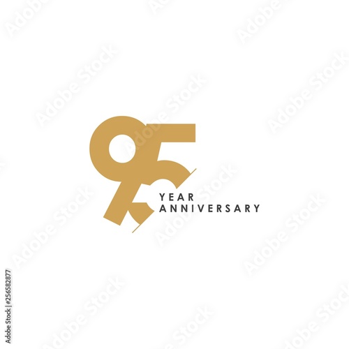 95 Year Anniversary Vector Template Design Illustration
