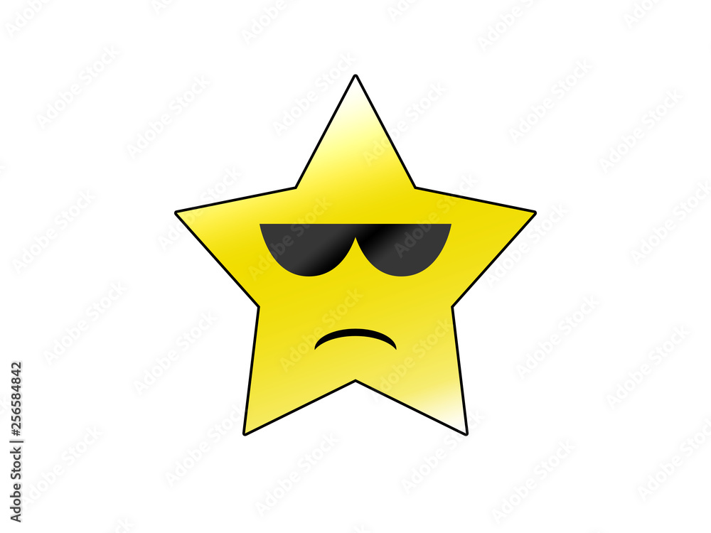 Star with sunglasses
