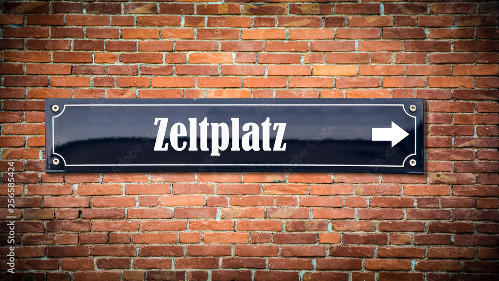Fototapeta premium Schild 404 - Zeltplatz