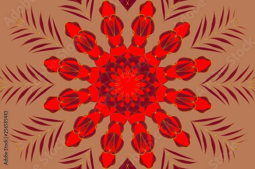 Beautiful abstract design with red and multi colour