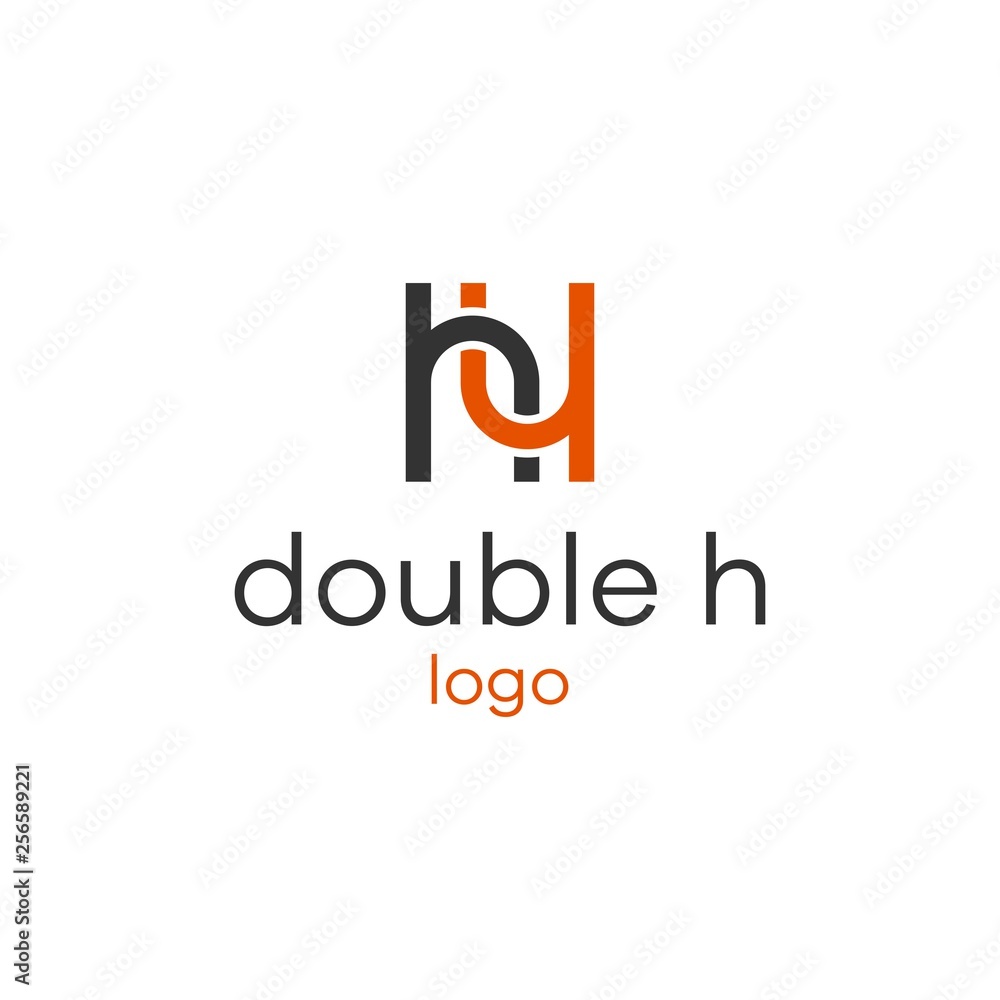 Letter double H logo icon design template element Letter double H logo icon design template element