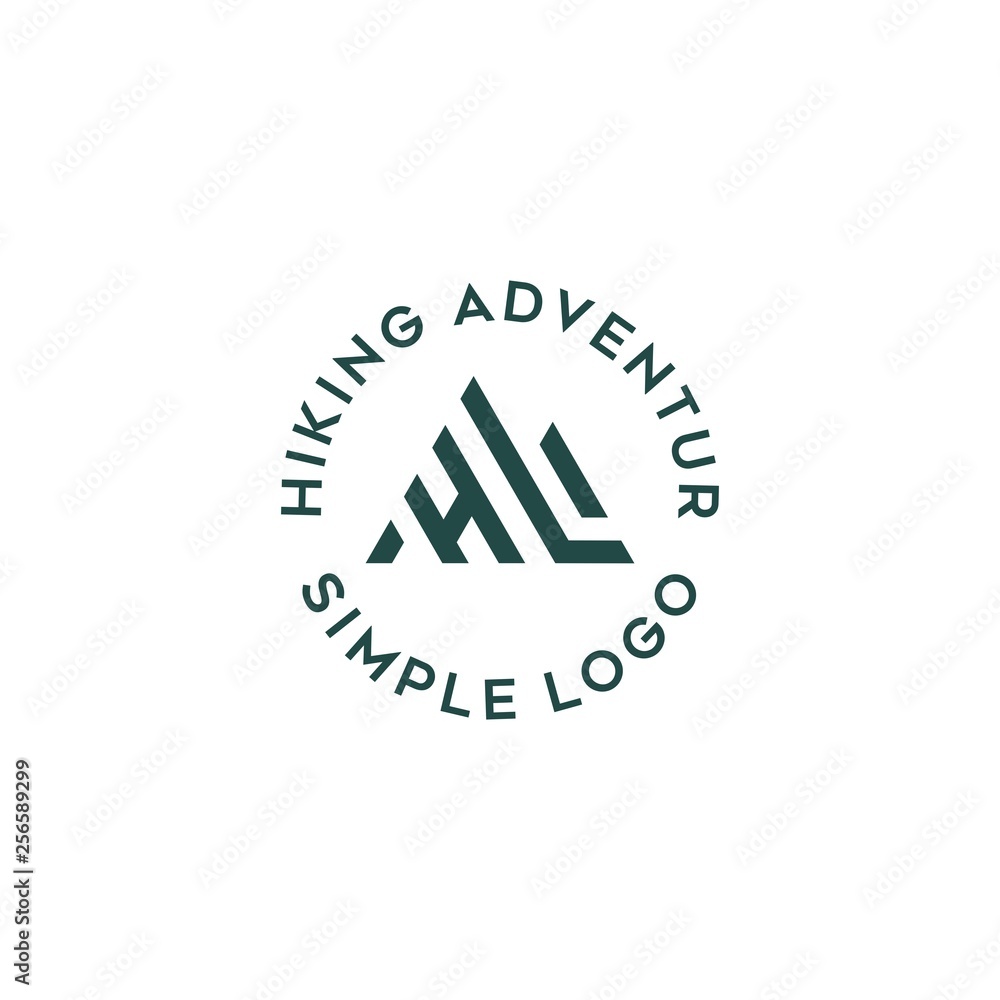 Letter HL logo icon design template element for mountain, hiking Letter HL logo icon design template element for mountain, hiking