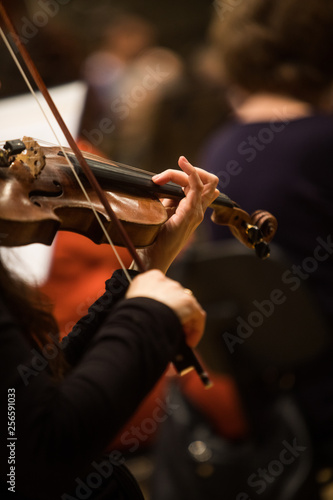 Woman performing on a violin