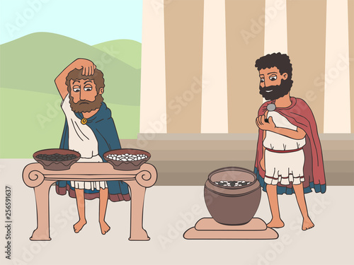 voting process in ancient greece cartoon