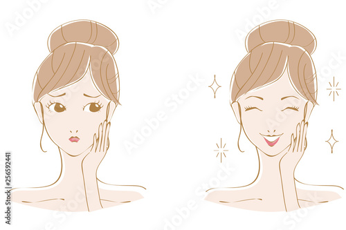 美容　女性　お肌の悩みと解決