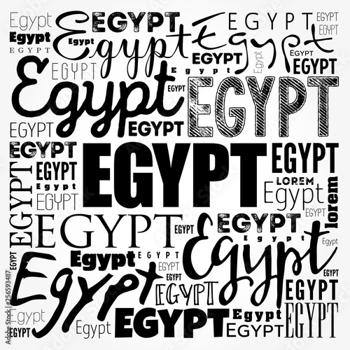 Egypt wallpaper word cloud, travel concept background