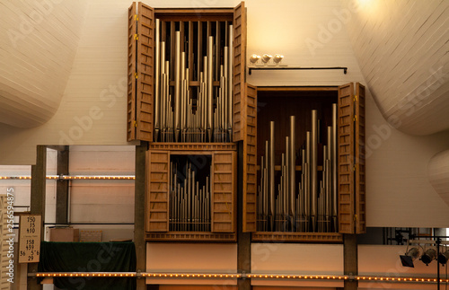 organ instrument inside a big building