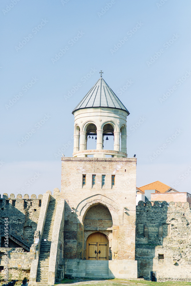  Ancient architecture of churches and monasteries in Georgia. Historical places and attractions.