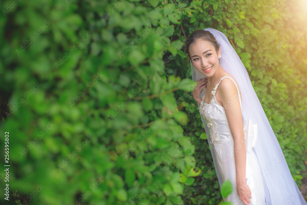 Wedding concept. Beautiful bride with bouquet Wedding concept. Beautiful bride with bouquet
