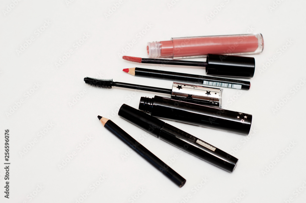 makeup set for face makeup on white background makeup set for face makeup on white background