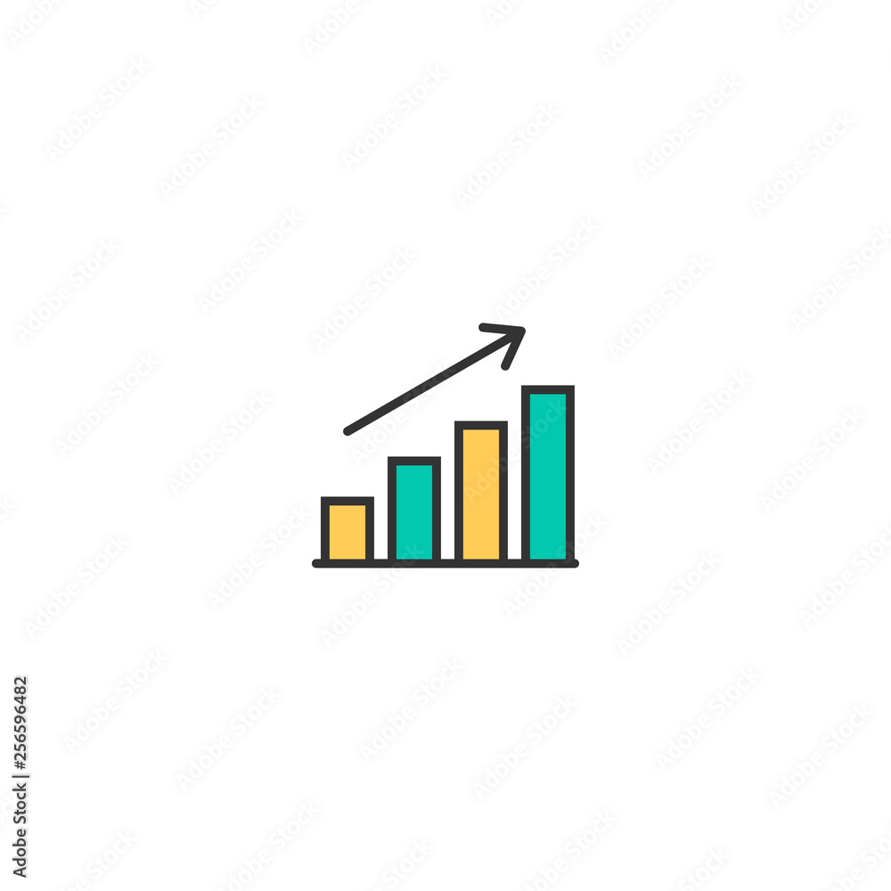 graph icon line design. Business icon vector design graph icon line design. Business icon vector design
