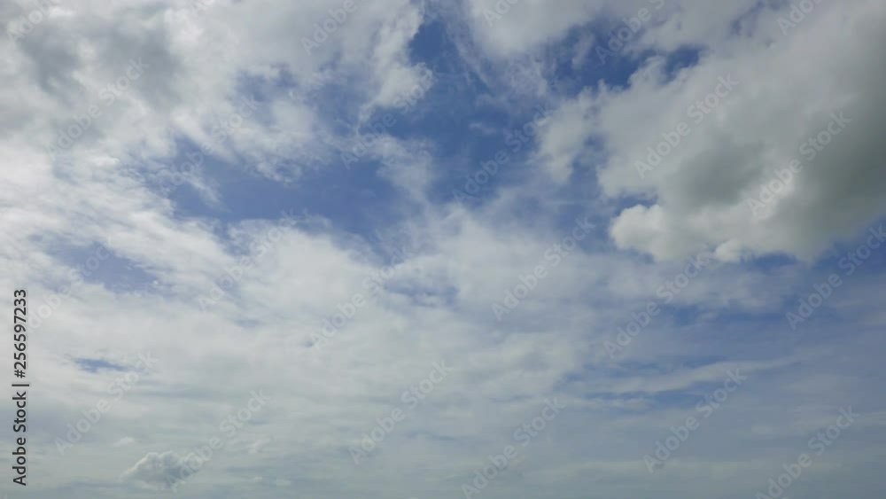 Fast Moving Clouds Time Lapse Set in Front of a Bright Blue Sky. Fast Moving Clouds Time Lapse Set in Front of a Bright Blue Sky.
