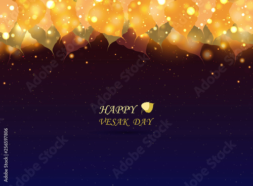 Abstract Vesak Day festival for Buddhism time. Traditional in Asian Thailand and India. You can use for ad, poster, print, artwork.