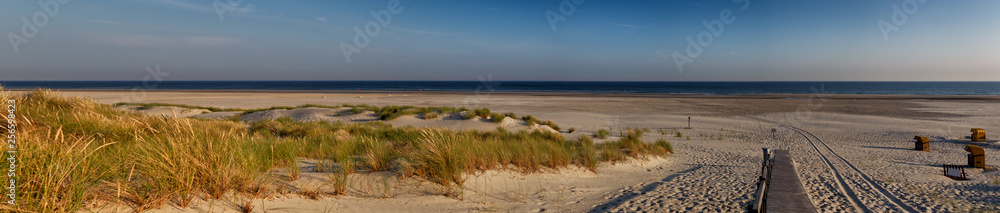 Beach on the East Frisian Island Juist in the North Sea, Germany, in morning light. Beach on the East Frisian Island Juist in the North Sea, Germany, in morning light.