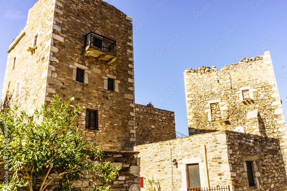 Tower houses in Vathia Greece Mani Peninsula