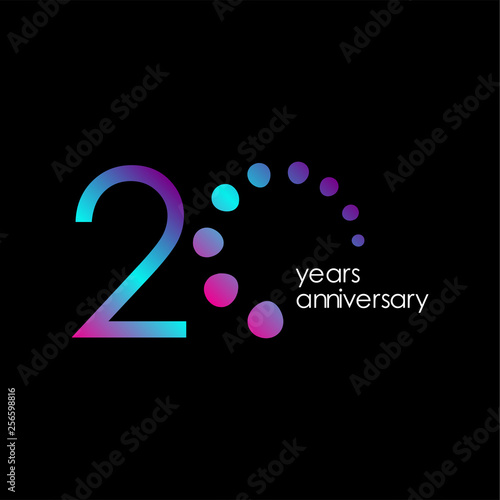 20 Year Anniversary Vector Template Design Illustration