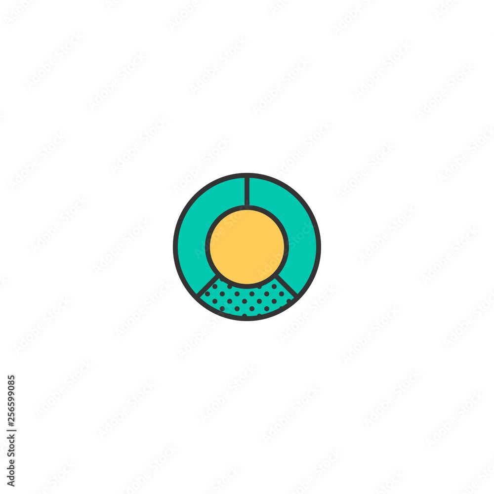 pie chart icon line design. Business icon vector design pie chart icon line design. Business icon vector design