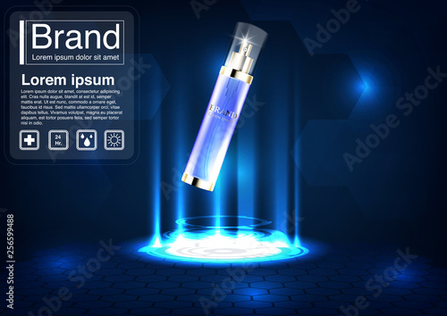 Cosmetic ad concept vector