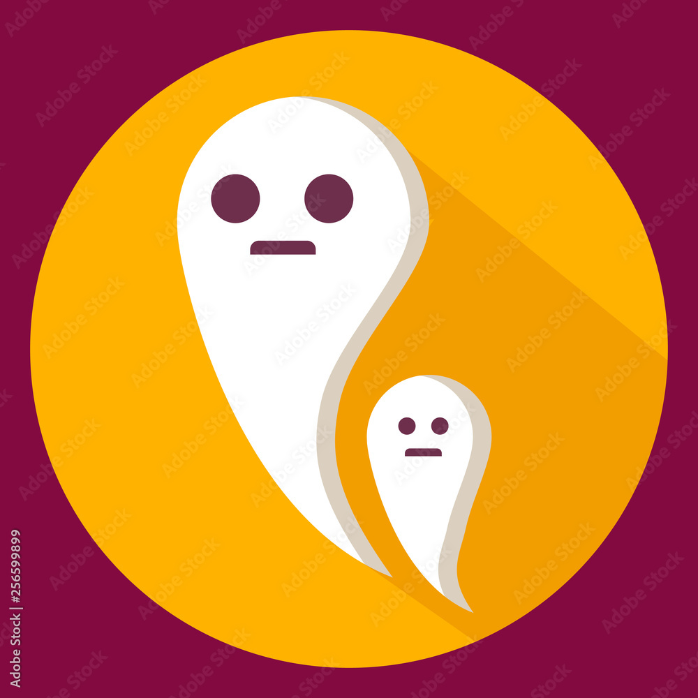 Ghost halloween icon character.Cartoon Illustration flat vector. Ghost halloween icon character.Cartoon Illustration flat vector.