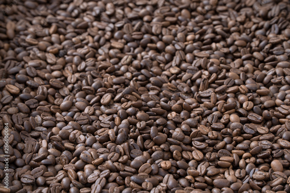 Coffee beans background top view. Close Up. Coffee beans background top view. Close Up.