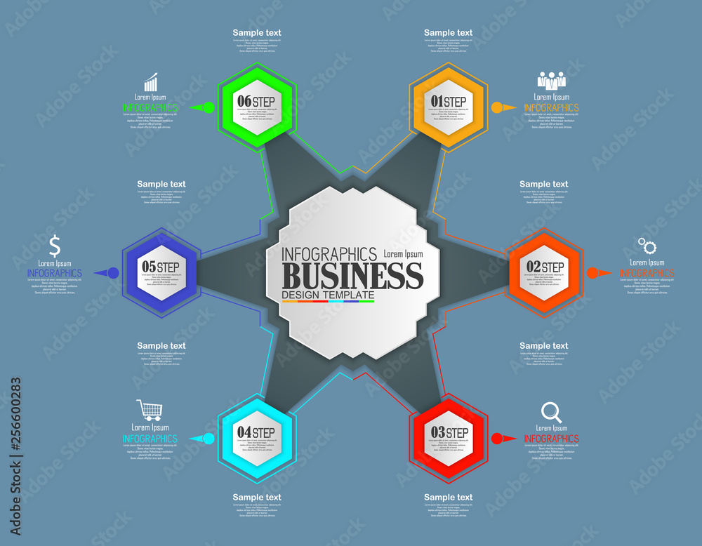 Infographics Business Template concept with 3 options