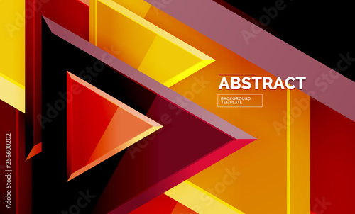 Triangular low poly background design  multicolored triangles