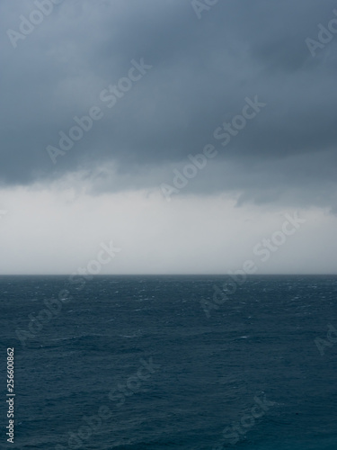 Rough weather on blue sea