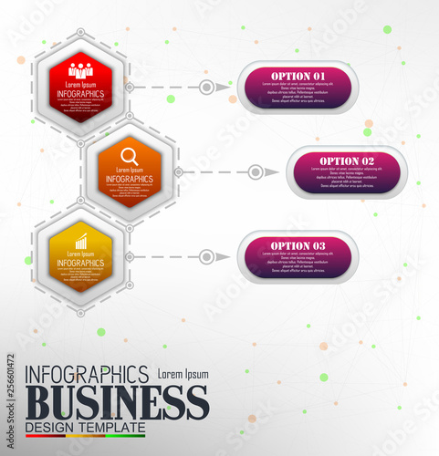 Infographics Business Template concept with 5 options